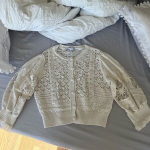 Zara white victorian cardigan